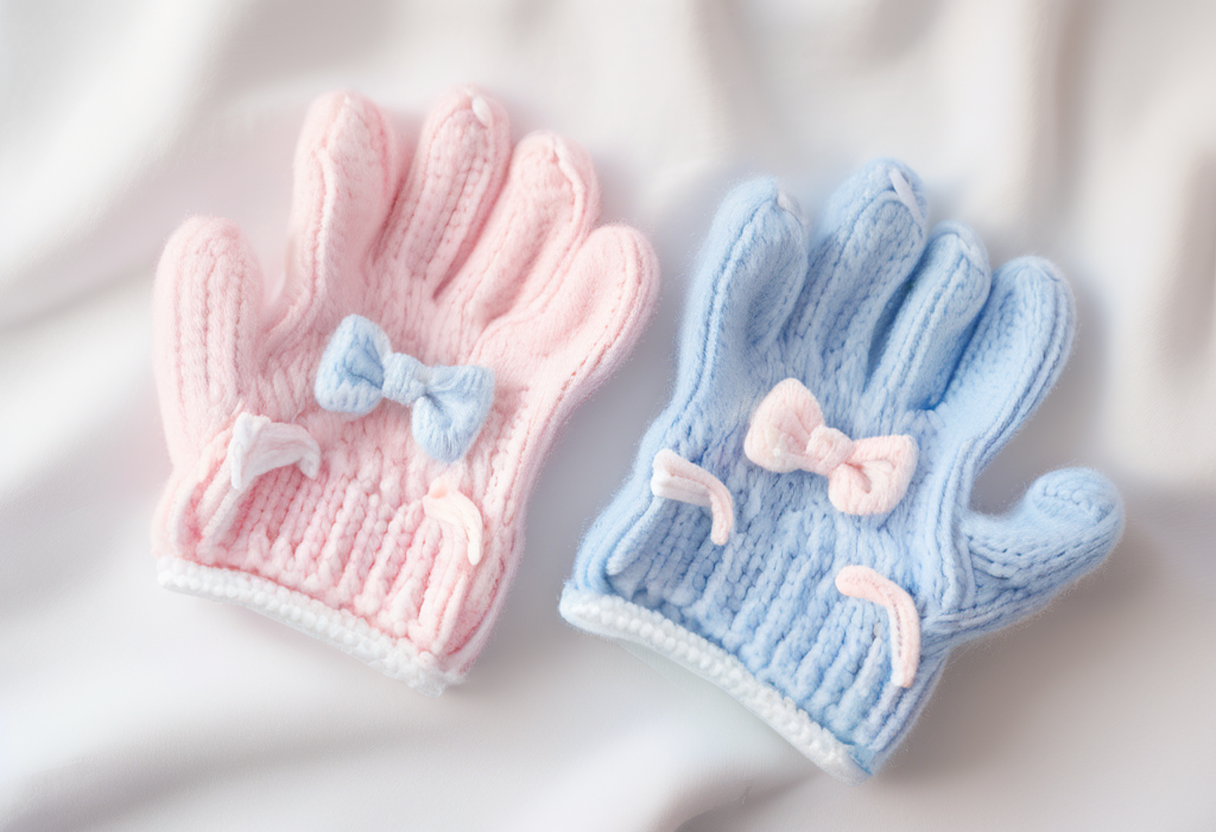 baby girl knitted gloves